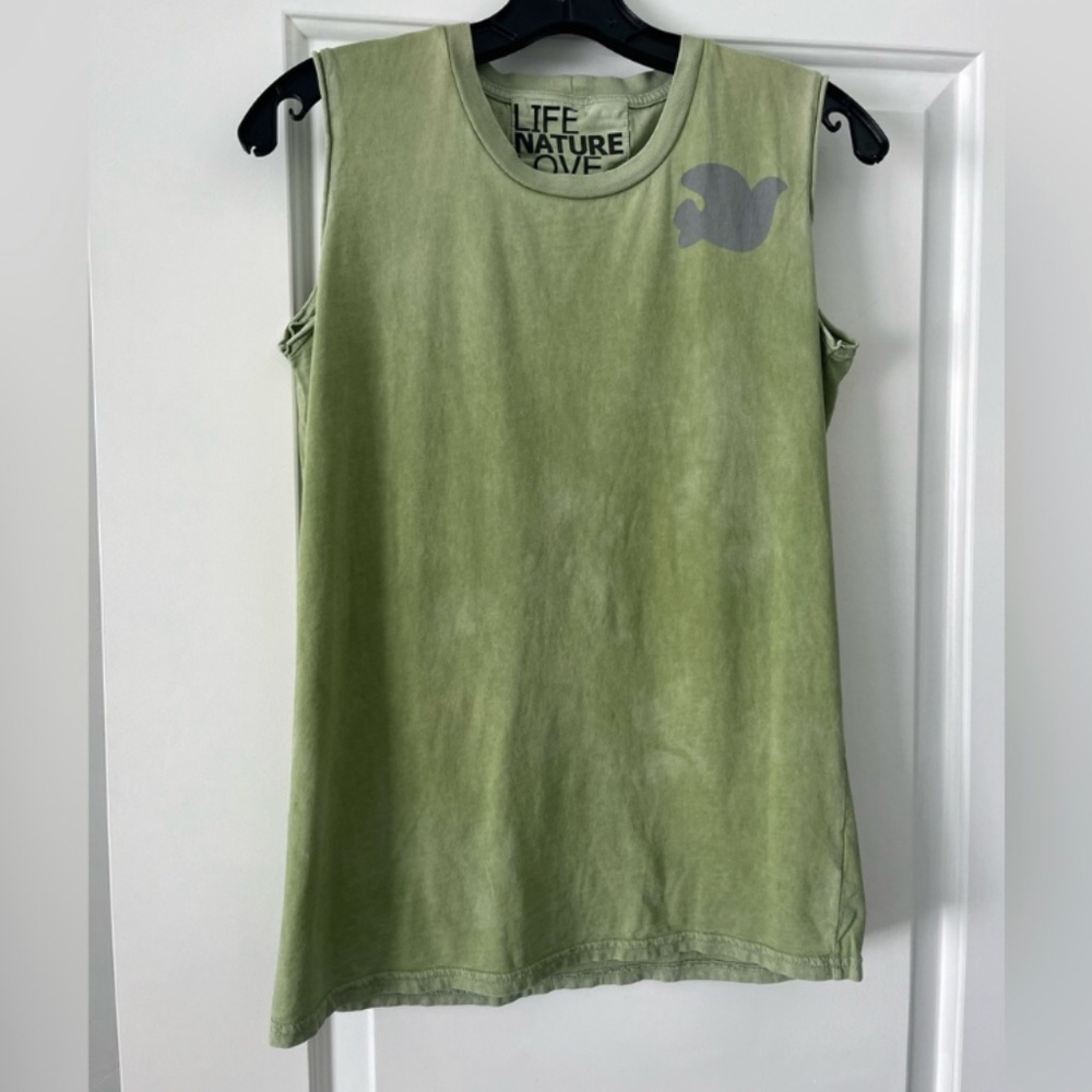 FREE CITY Unisex Green Muscle T-shirt Oversized XS (Fits like a FREE CITY Sz 2)